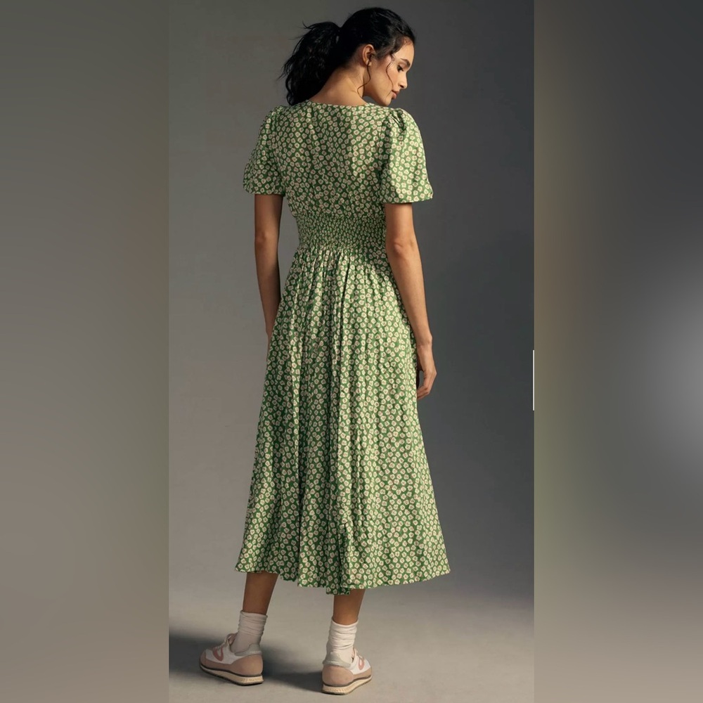 The Catalina Button-Front Dress size 8 M Anthropologie - Picture 4 of 13
